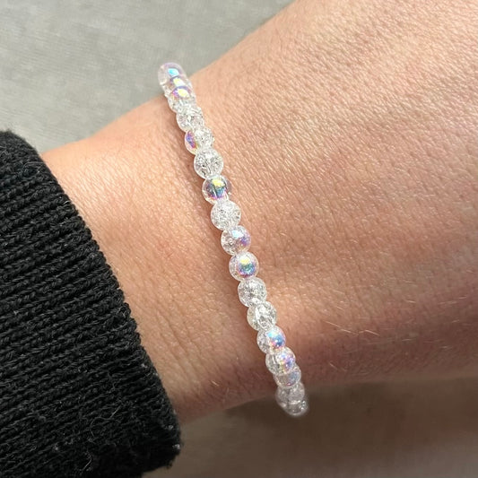 Angel Aura Quartz 4mm Beaded Bracelet - Radiance