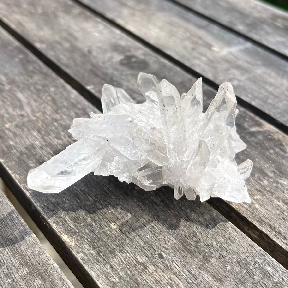 Clear Quartz Small Cluster Crystal - Wisdom, Intention