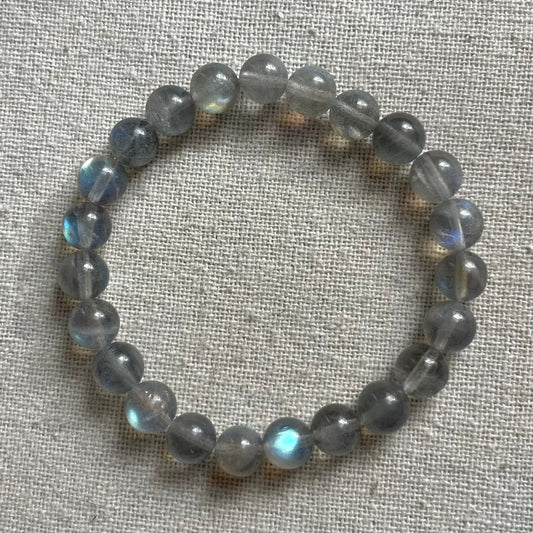 Labradorite 8mm Beaded Bracelet - Magic