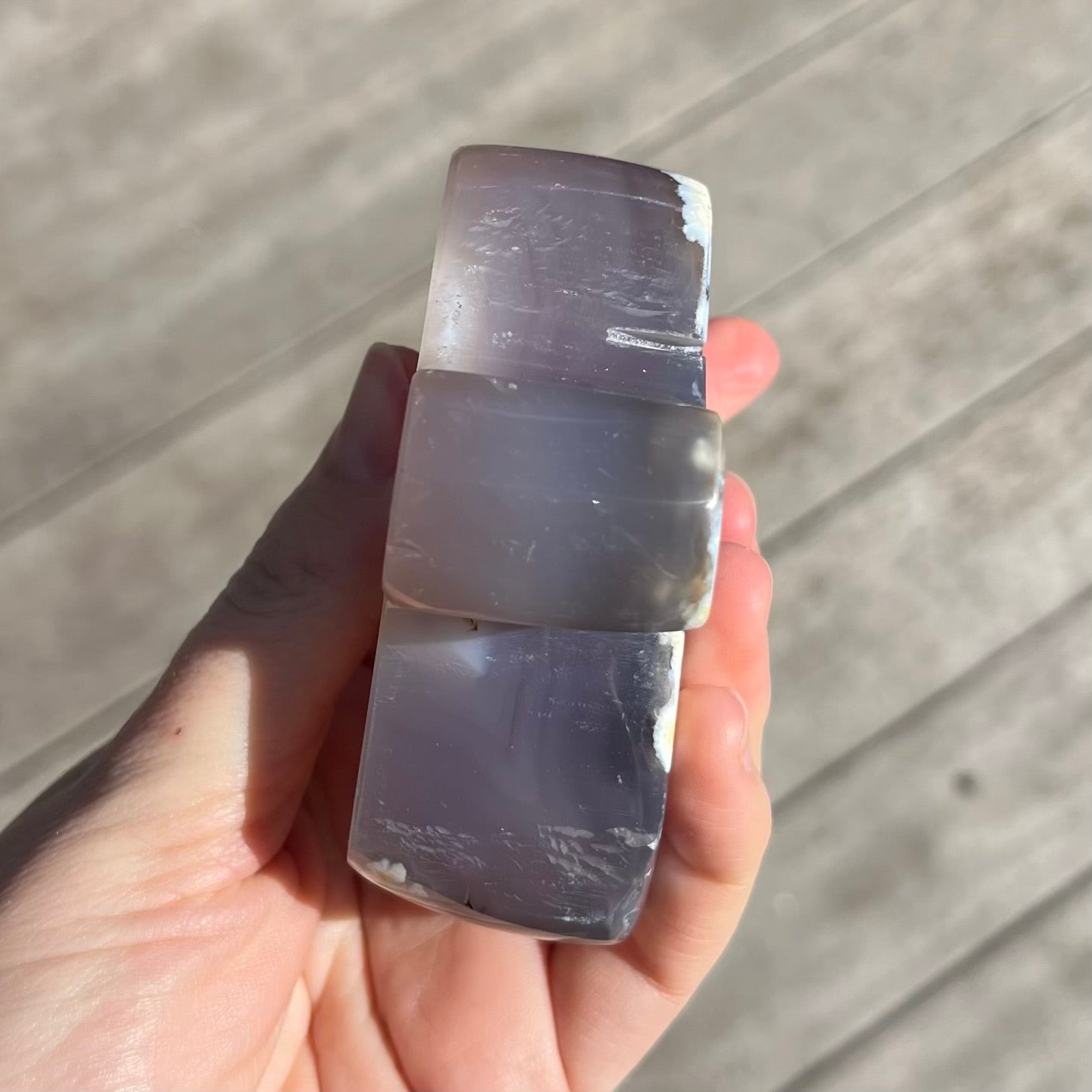 Agate Medium Cross Crystal - Grounding, Harmonising, Protective