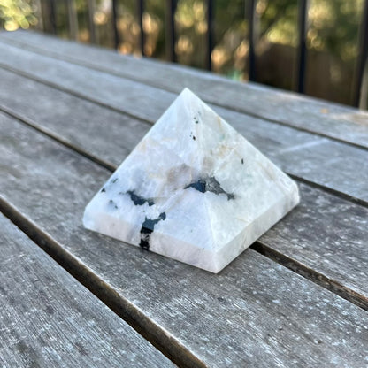 Moonstone Pyramid Crystal - Intuition, New Beginnings