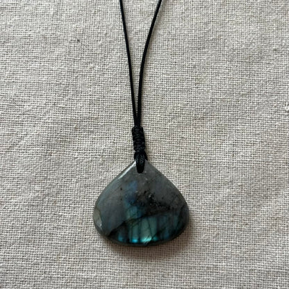 Labradorite Pear Shape Pendant - ONE OF A KIND