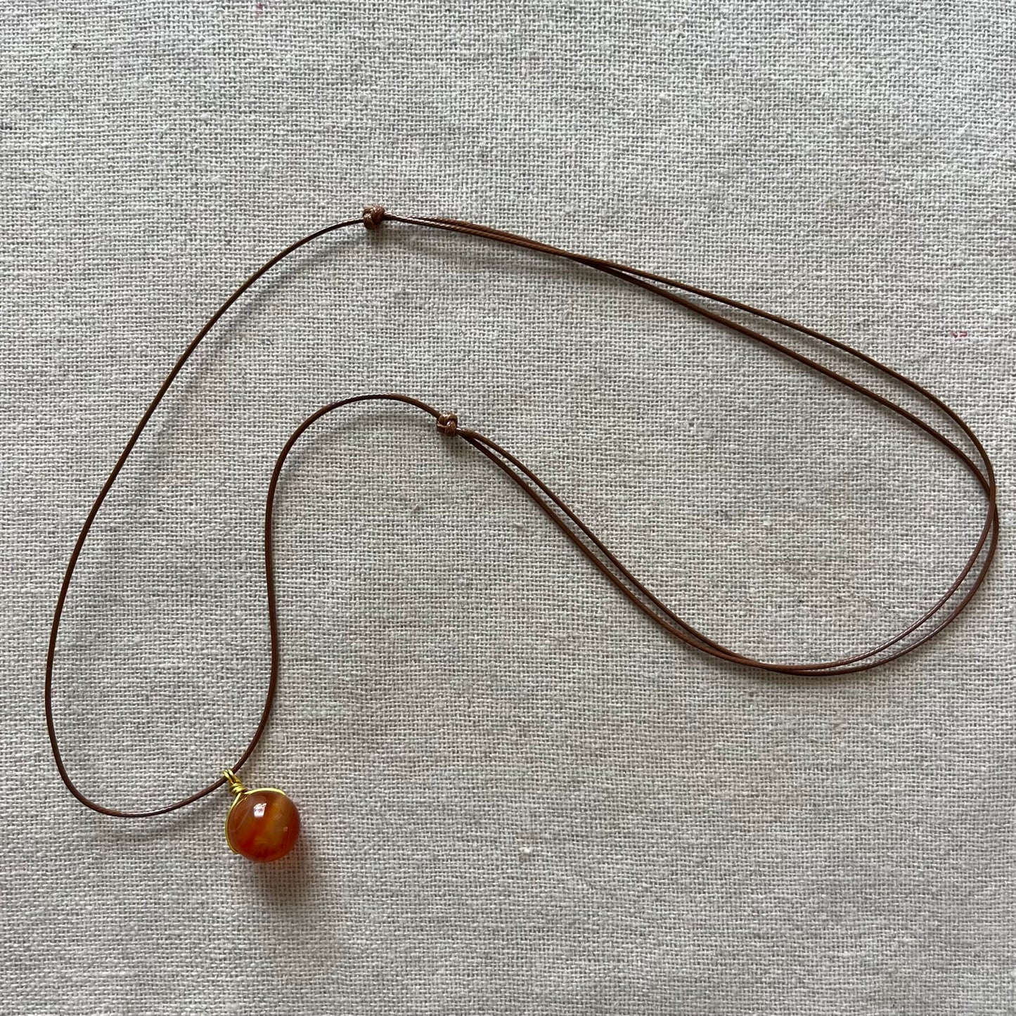 Sphere Pendant - Carnelian
