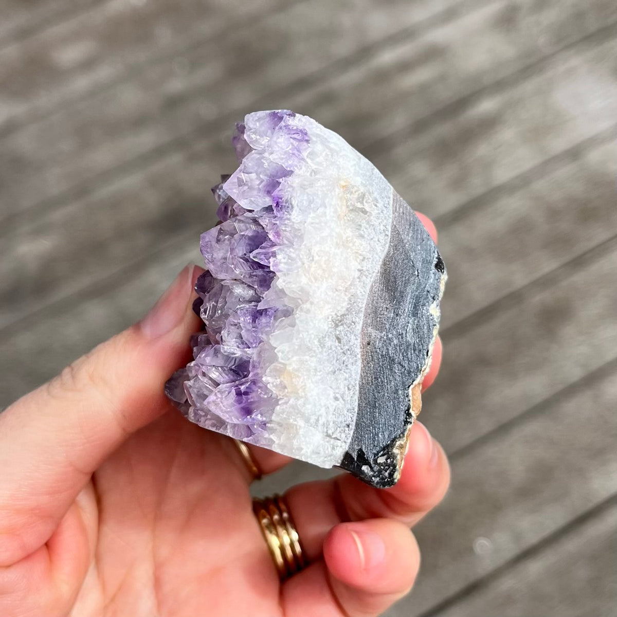 Amethyst Small Base-Cut Crystal -  Calm, Protection & Balance