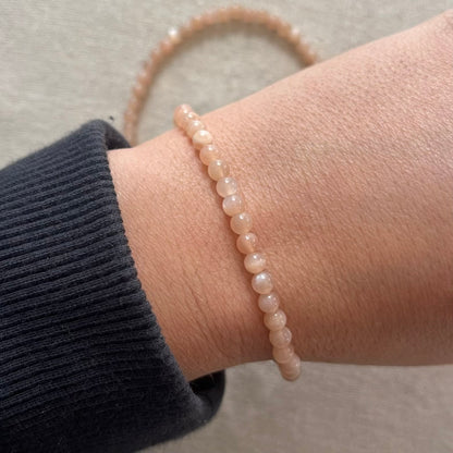 Sunstone 4mm Beaded Bracelet - Confidence