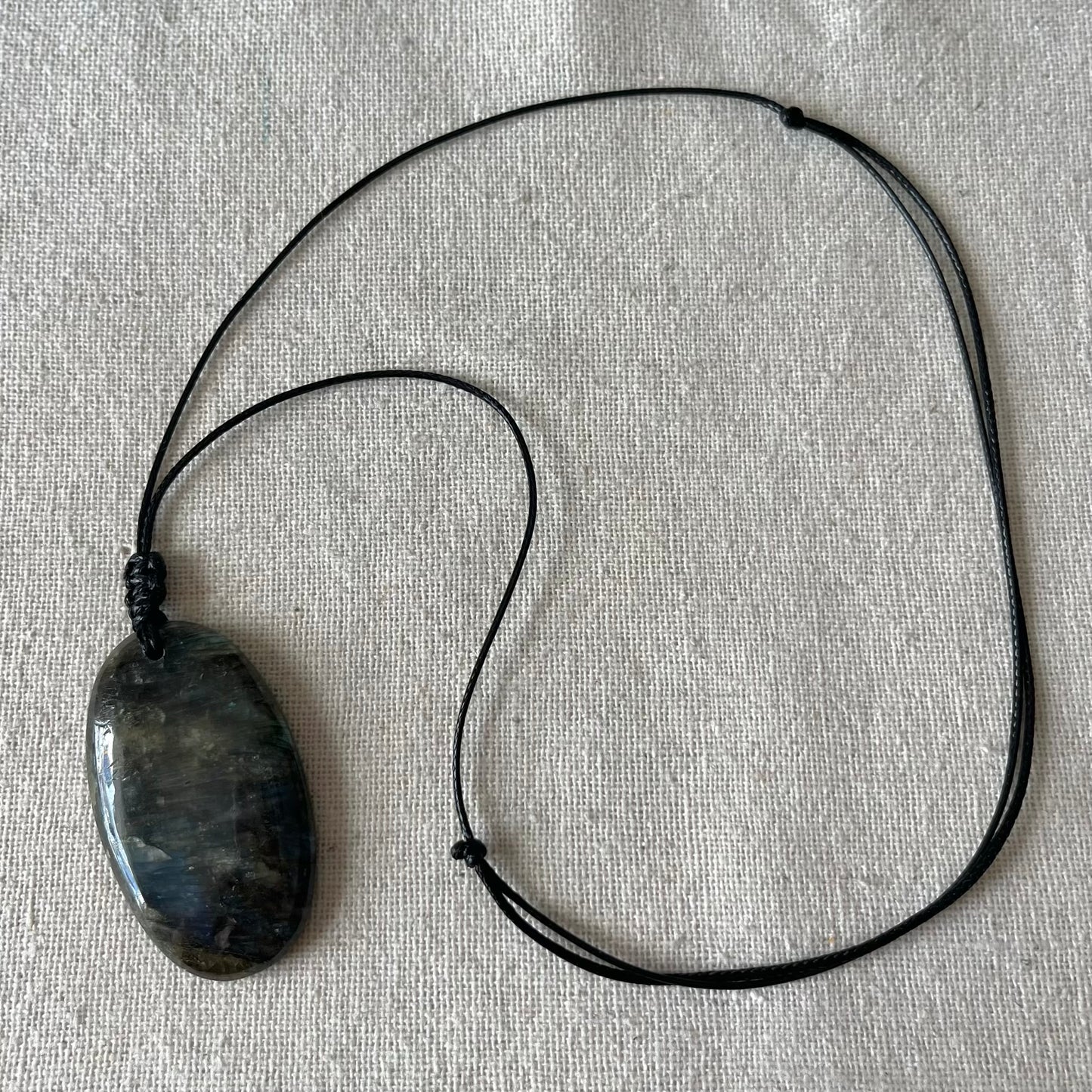 Labradorite Oval Large Pendant - ONE OF A KIND