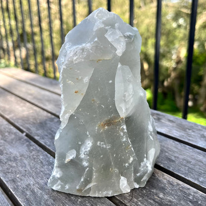 Quartz XL Raw Base-cut Crystal - Wisdom, Intention