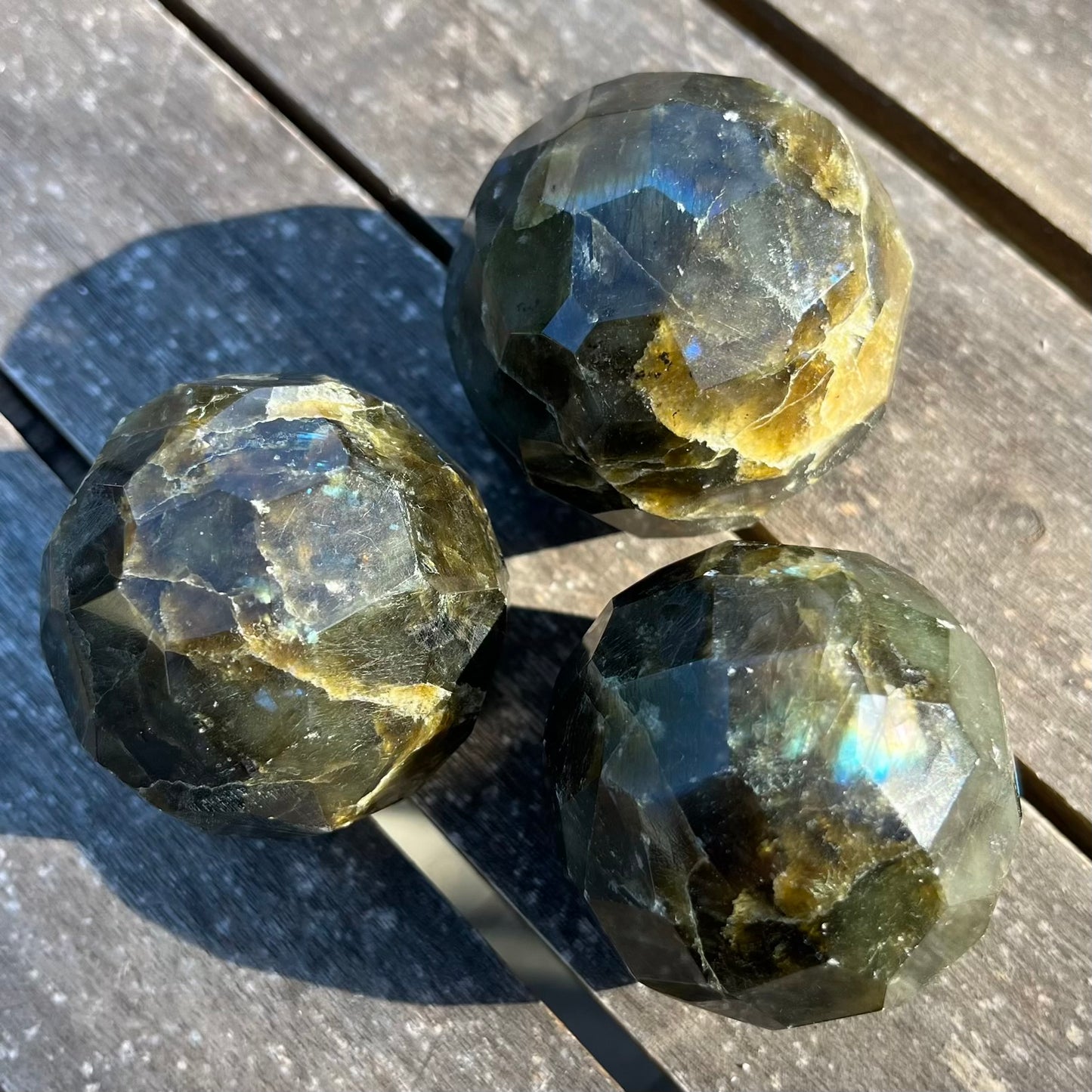 Labradorite Faceted Crystal Sphere - Intuition, Transformation