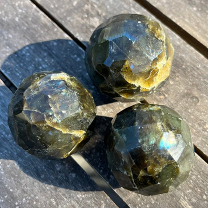 Labradorite Faceted Crystal Sphere - Intuition, Transformation