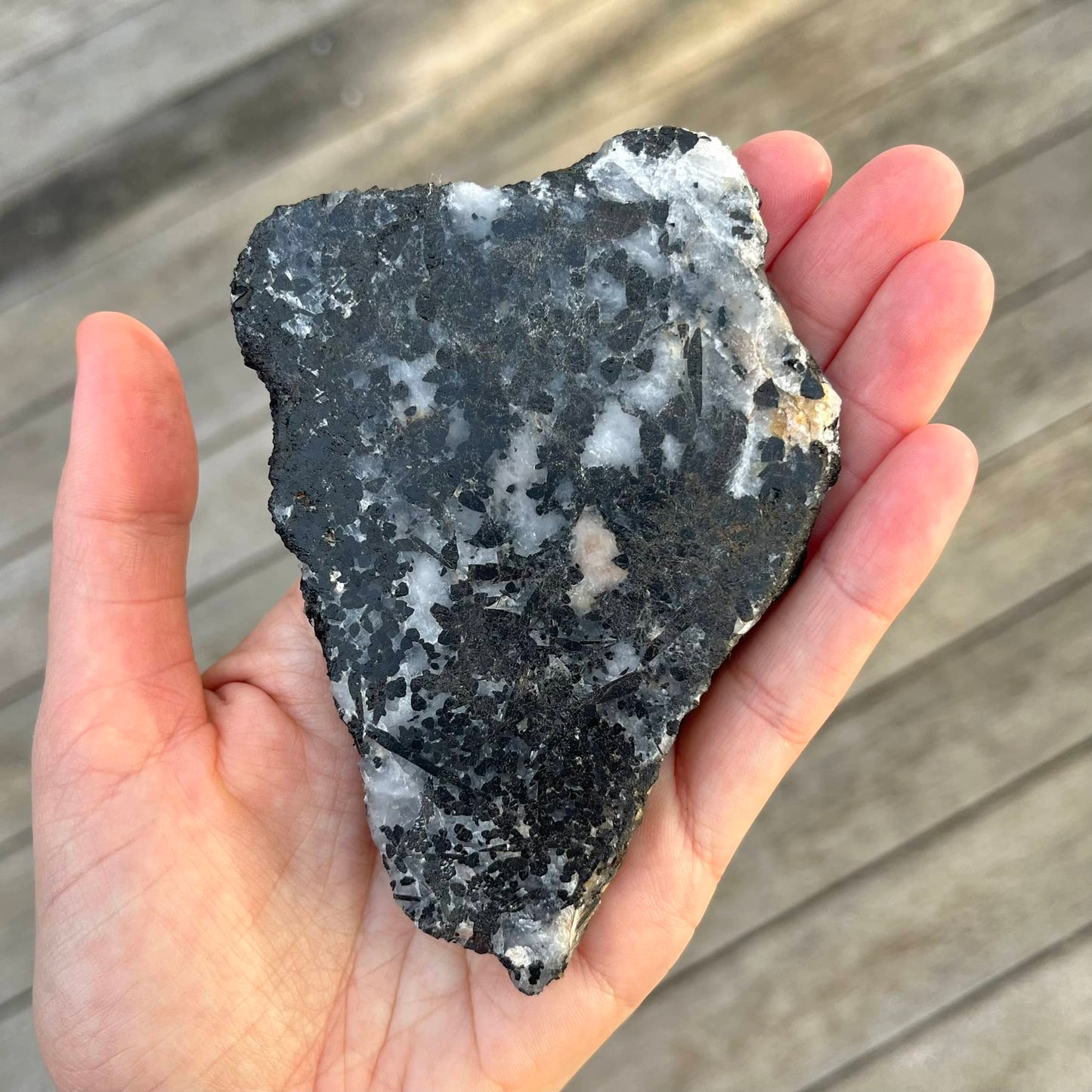 Tourmaline in Quartz Crystal Slab