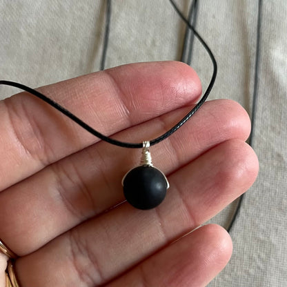 Sphere Pendant - Shungite