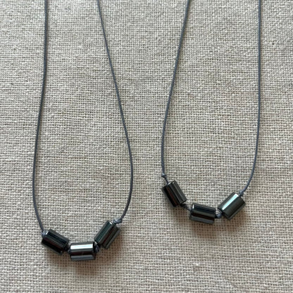 Sacred Cord Necklace - Black Hematite