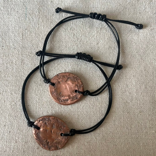 Copper Oval Cord Bracelet - Creativity, Motivation
