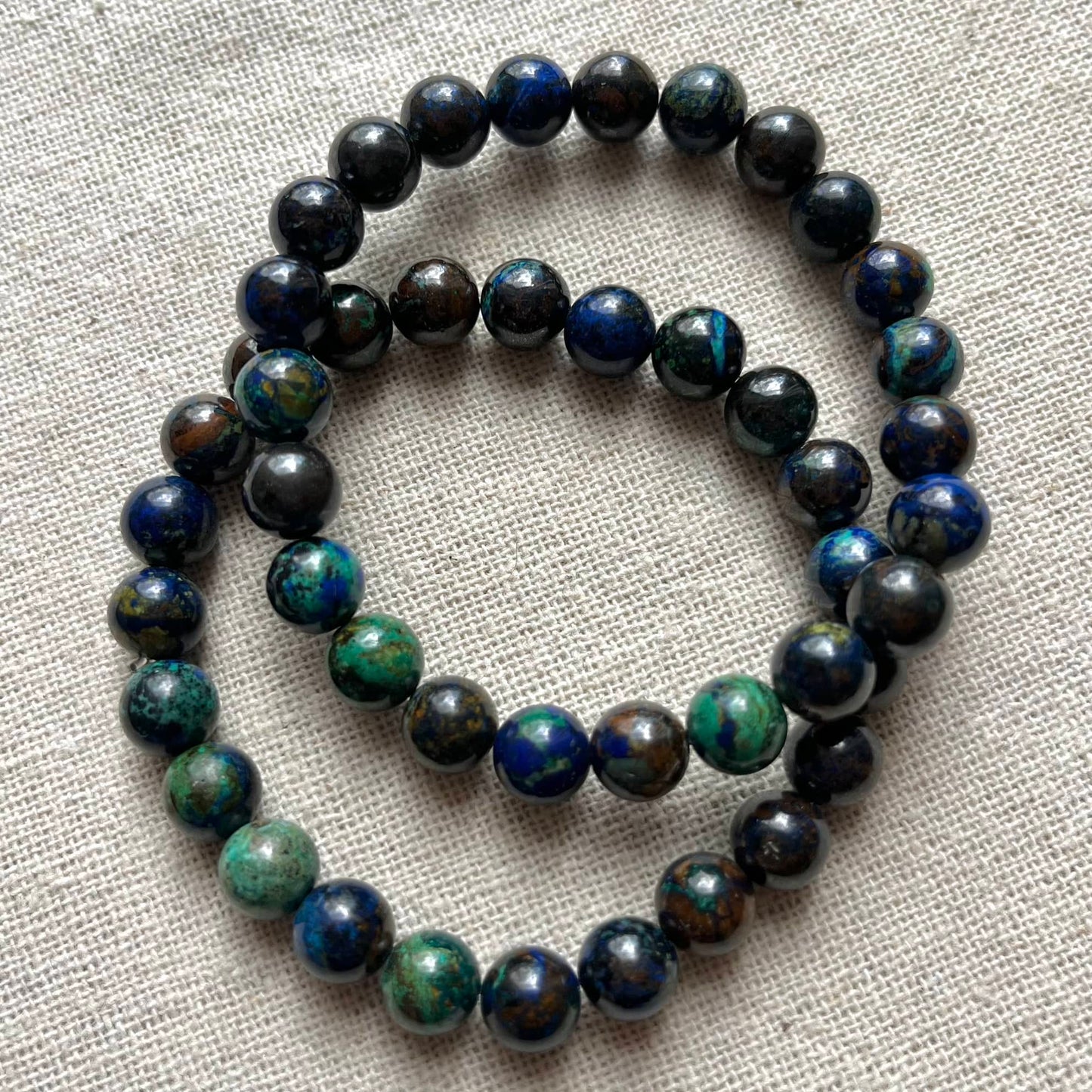 Azurite 8mm Beaded Bracelet - Insight