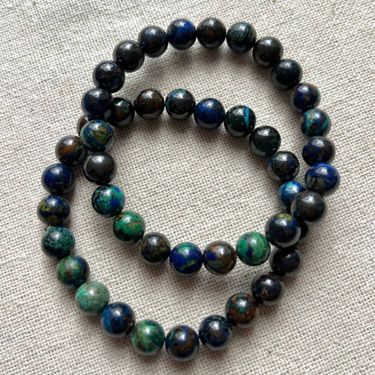 Azurite 8mm Beaded Bracelet - Insight
