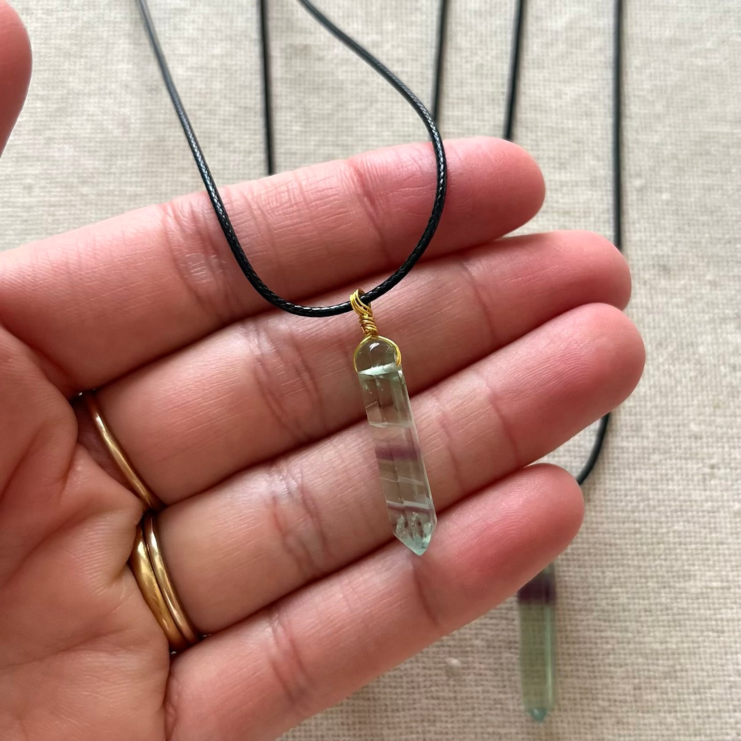 Divine Point Pendant - Fluorite