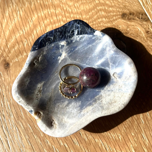 Sodalite Small Bowl Crystal - Insight, Calm, Grounding