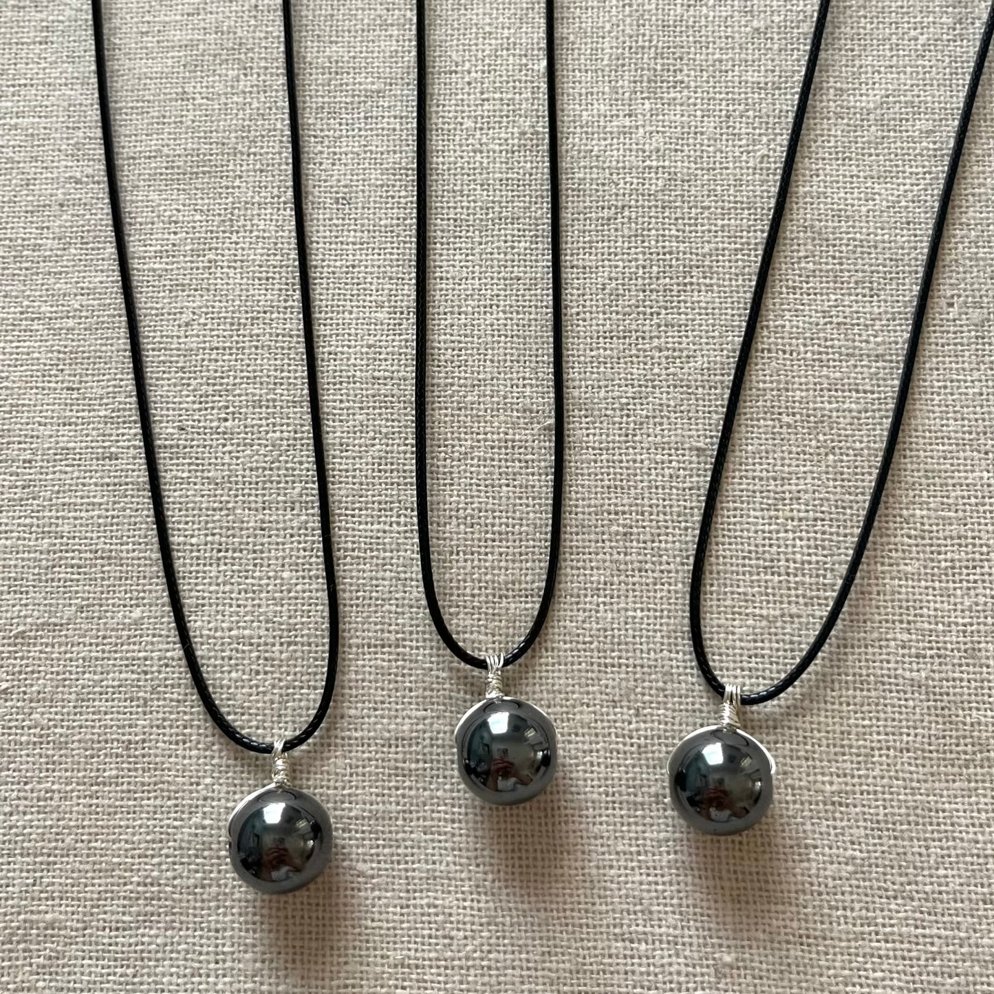 Sphere Pendant - Hematite