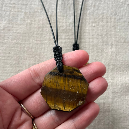 Tiger Eye Octagon Pendant