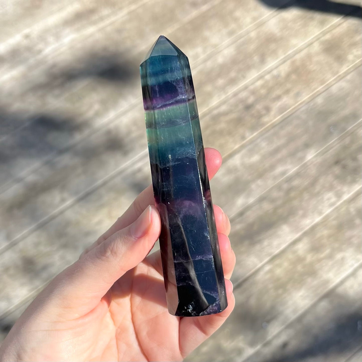 Fluorite Large Tower Crystal - Vibrant, Clarifying, Uplifting