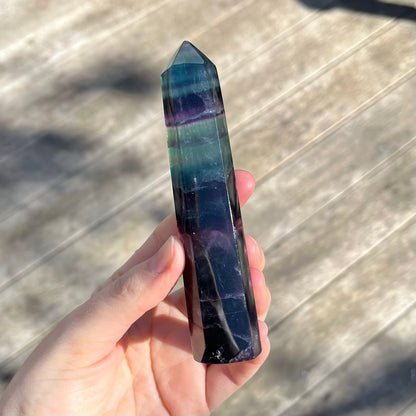 Fluorite Large Tower Crystal - Vibrant, Clarifying, Uplifting
