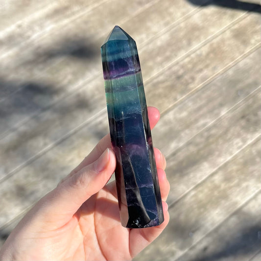 Fluorite Large Tower Crystal - Vibrant, Clarifying, Uplifting