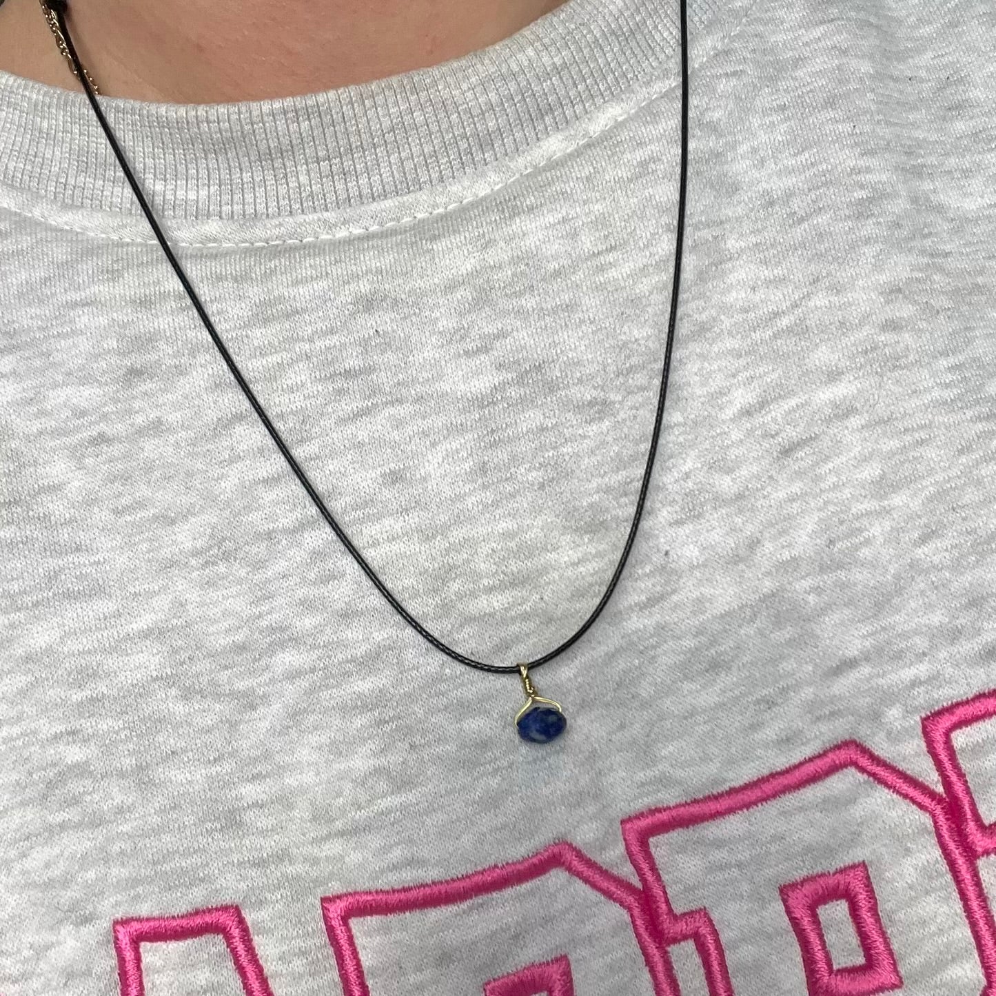 Mini Geo Pendant - Lapis Lazuli