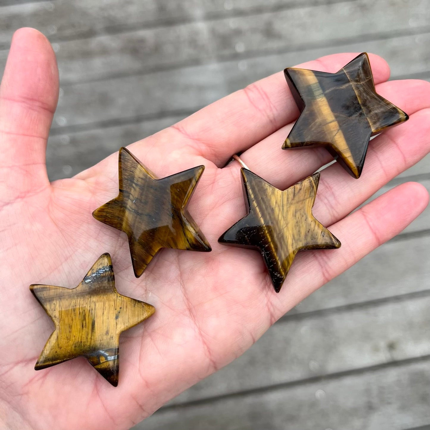 Tiger Eye Small Star Crystal - Courage, Focus, Protection