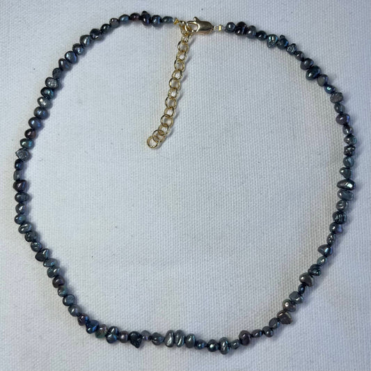 Grey Freshwater Pearl Beaded Necklace