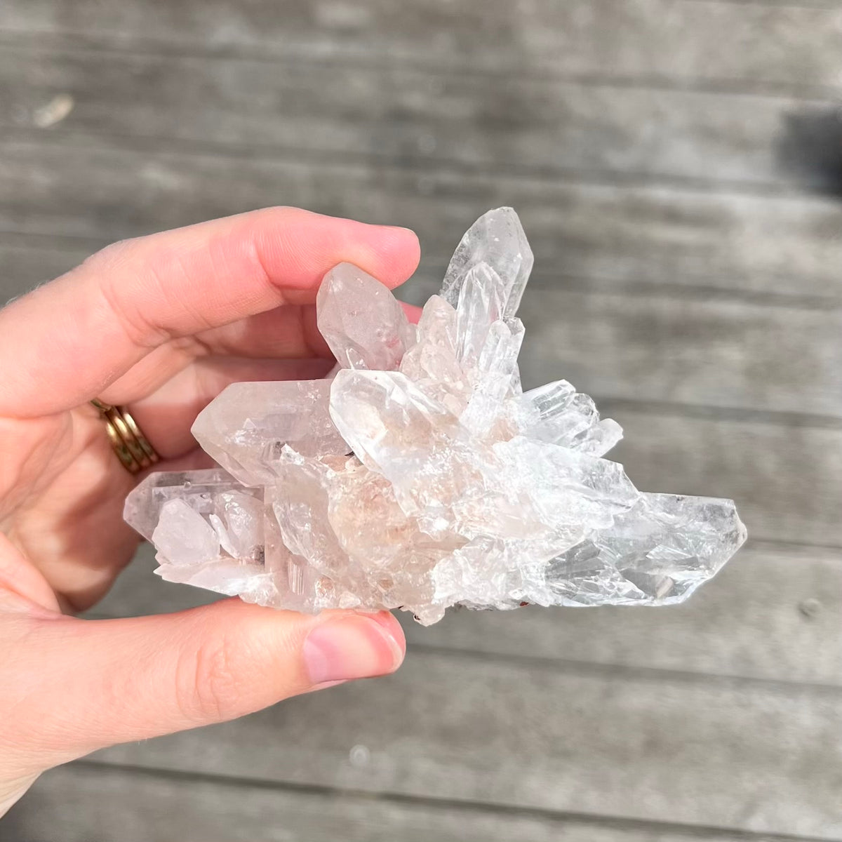 Clear Quartz Medium Cluster Crystal - Wisdom, Intention
