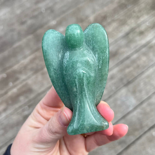 Green Aventurine Angel Crystal - Luck, Renewal