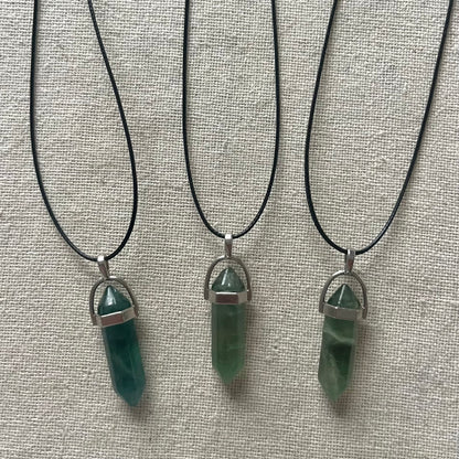 Energy Point Pendant - Green Fluorite