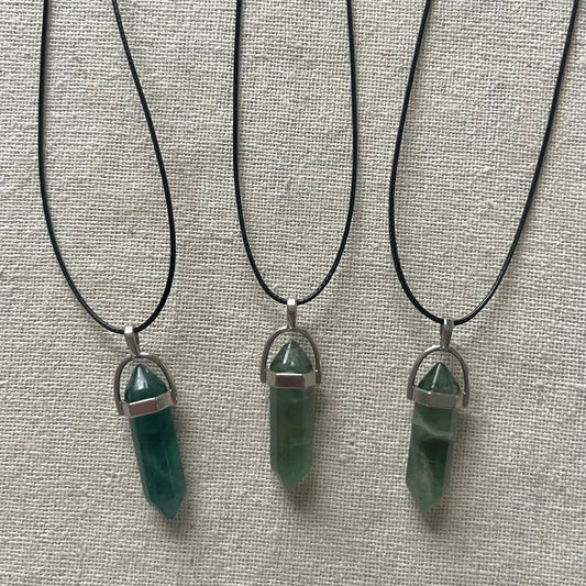 Energy Point Pendant - Green Fluorite