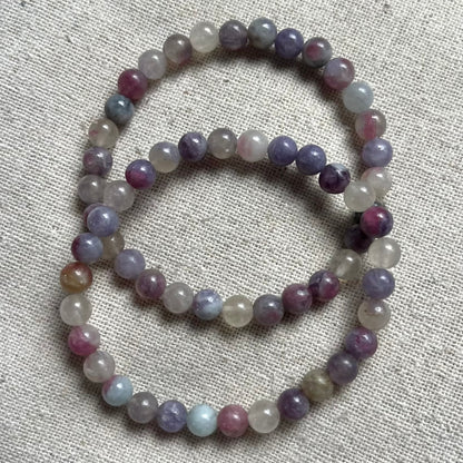 Unicorn Stone 6mm Beaded Bracelet - Heart Opening