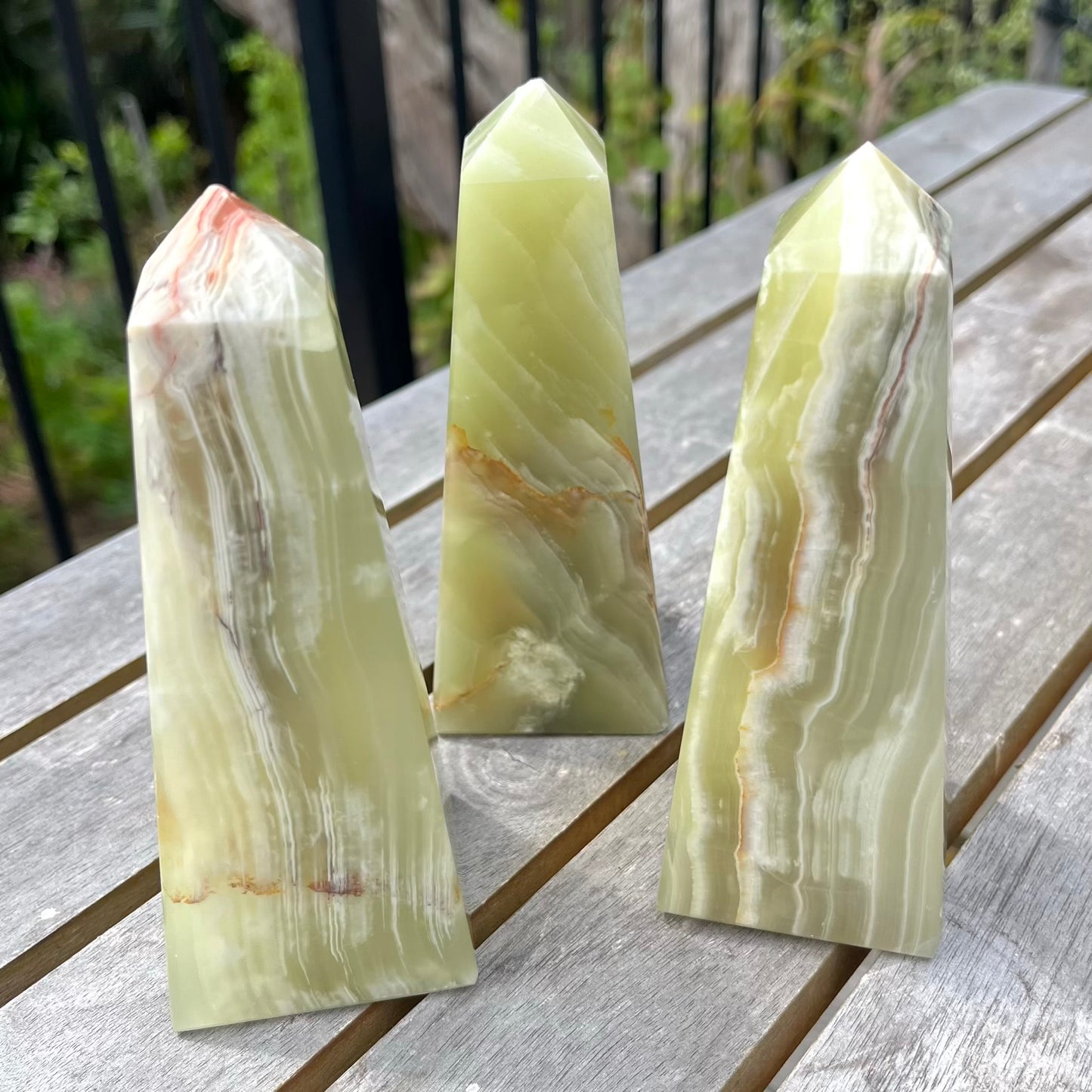 Green Onyx Large Tower Crystal - Heart Chakra, Confidence, Positivity