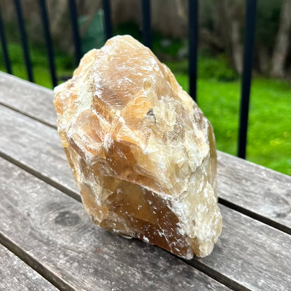 Honey Calcite XXL Raw Crystal - Confidence, Motivation