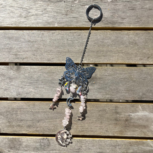 Rose Quartz Suncatcher - Love, Compassion, Peace