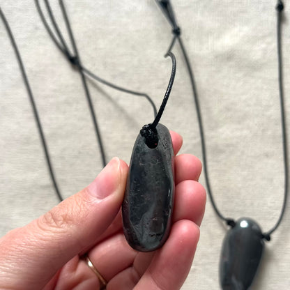 Grounding Pendant - Black Hematite