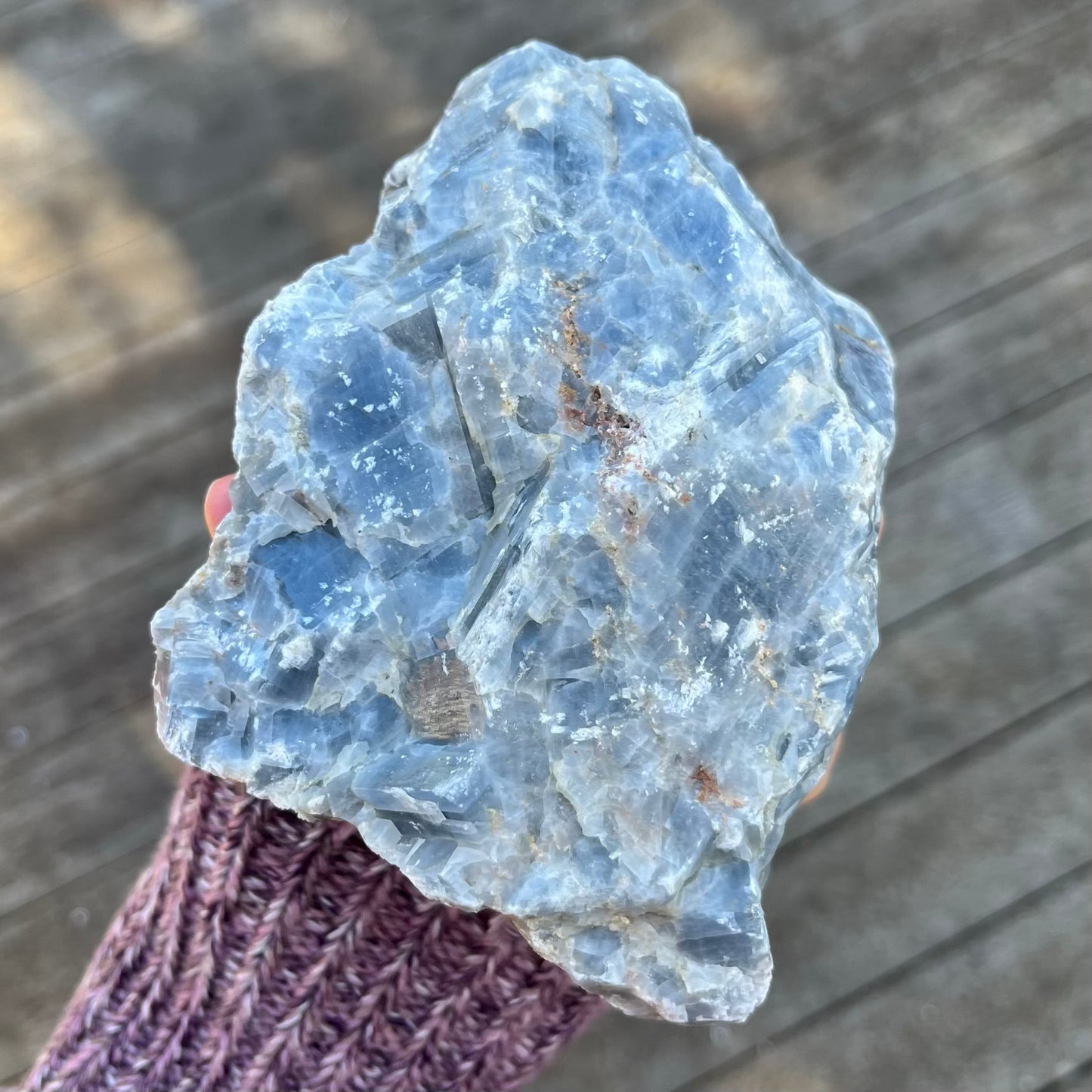 Blue Calcite XL Raw Crystal - Calm, Relaxation