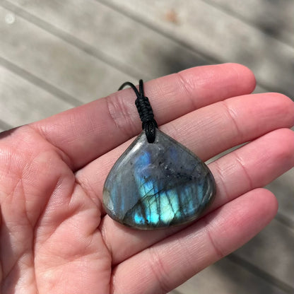 Labradorite Pear Shape Pendant - ONE OF A KIND