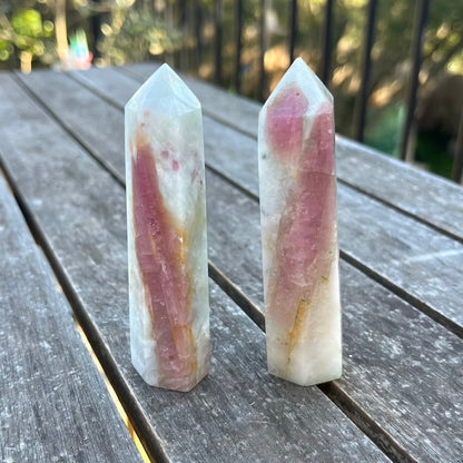 Pink Tourmaline Medium Point Crystal - Self-Acceptance, Emotional Healing