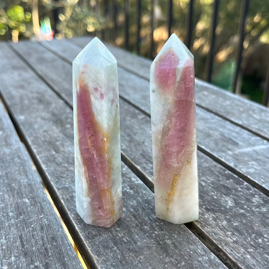 Pink Tourmaline Medium Point Crystal - Self-Acceptance, Emotional Healing