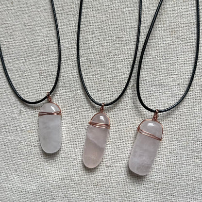 Compassion Stone Pendant - Rose Quartz