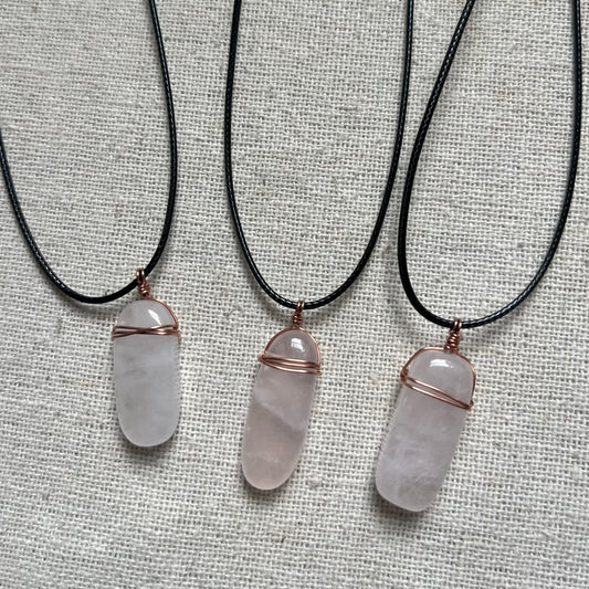 Compassion Stone Pendant - Rose Quartz