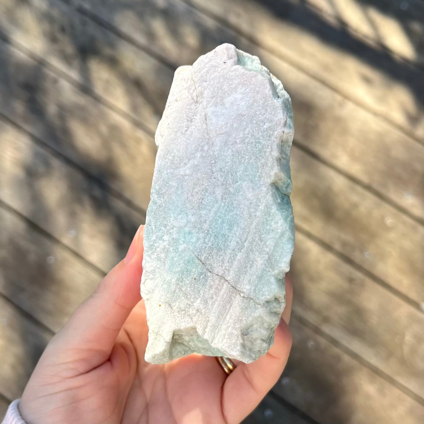 Amazonite Large Raw Stone - Calm, Empowering