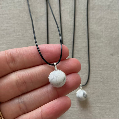 Sphere Pendant - Howlite