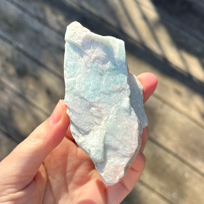 Amazonite Medium Raw Stone - Calm, Empowering