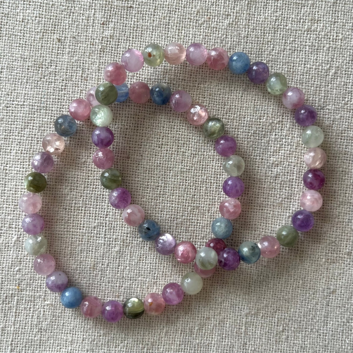 Rainbow Lithium Mica 6mm Beaded Bracelet - Intuition
