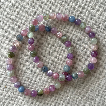 Rainbow Lithium Mica 6mm Beaded Bracelet - Intuition