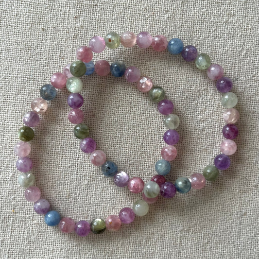 Rainbow Lithium Mica 6mm Beaded Bracelet - Intuition